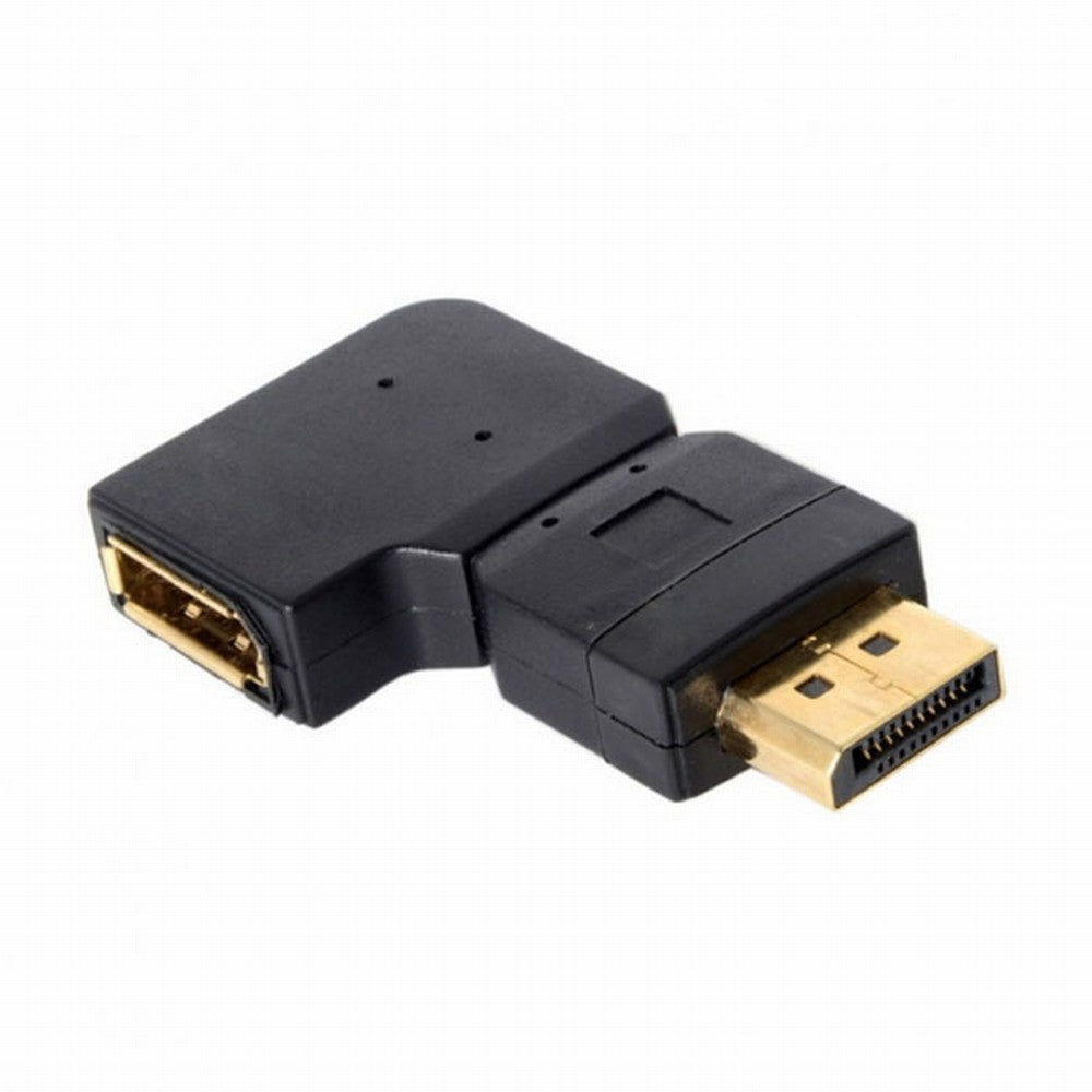 Chenyang Left Angled 90 Degree DisplayPort Male to Female Extension Adapter Standard DP 4K DP-016-LE