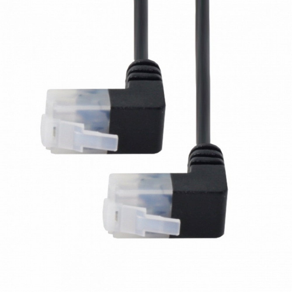 Chenyang Ultra Slim Cat6 Ethernet Cable RJ45 Up Angled 25cm UTP Network Cable Patch Cord 90 Degree Cat6a Lan for Laptop Router TV BOX UT-008-UP