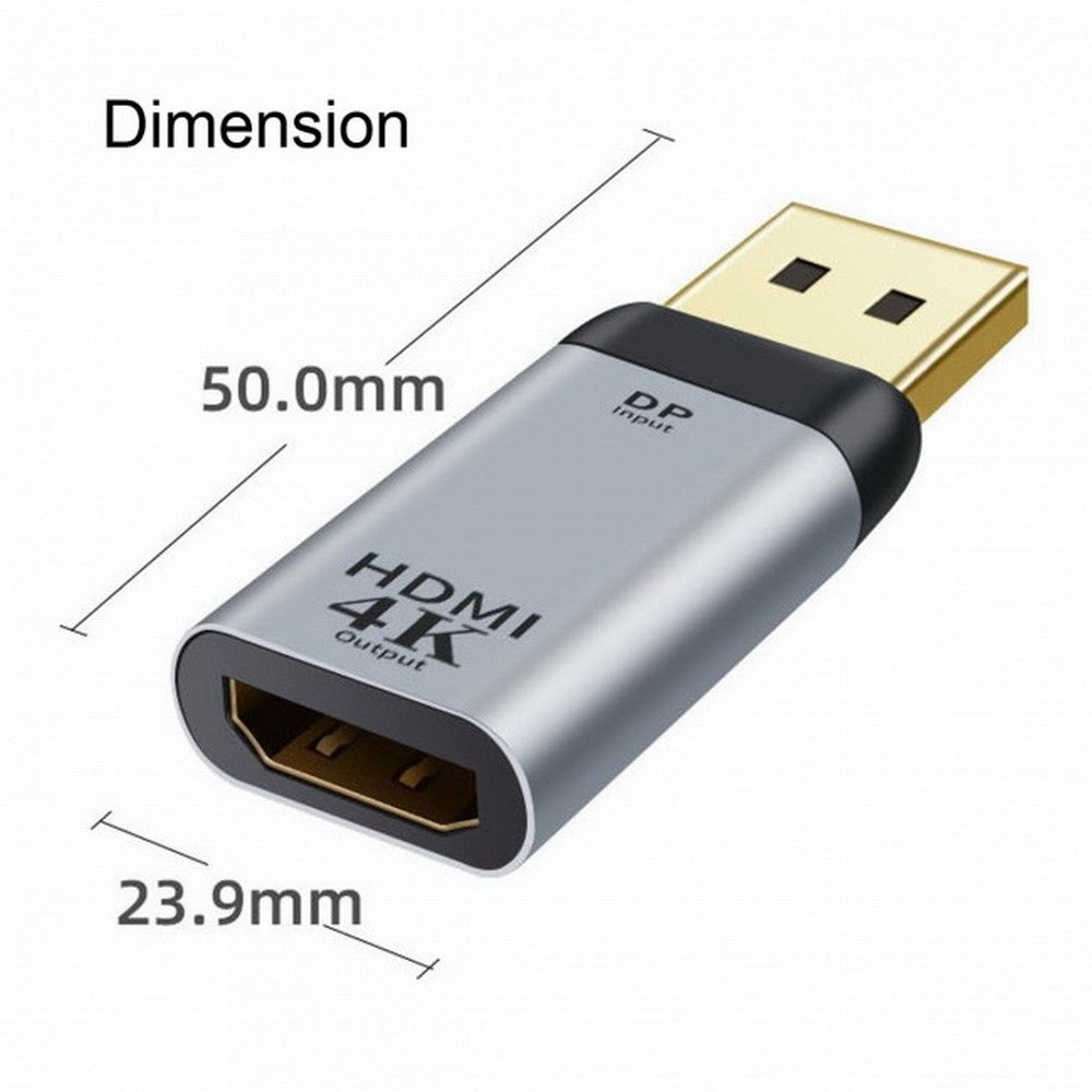 Chenyang DisplayPort DP Source to HDMI Sink Displays 4K@60hz Ultra HD Converter Adapter for Laptop HDTV DP-035-DPF