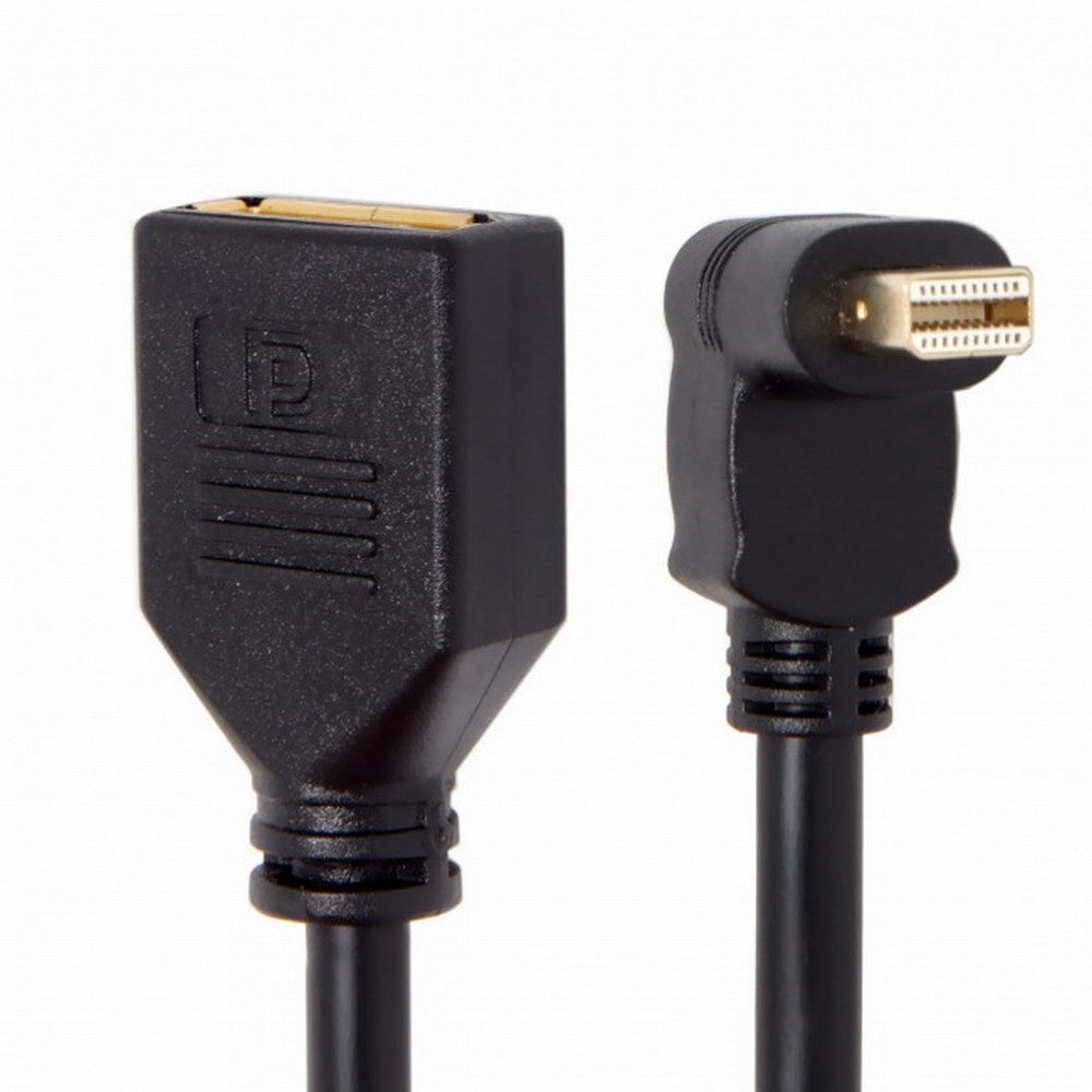 Chenyang Down Angled Mini DP DisplayPort 90 Degree to DisplayPort Female Cable for Displays Monitors DP-013-DN