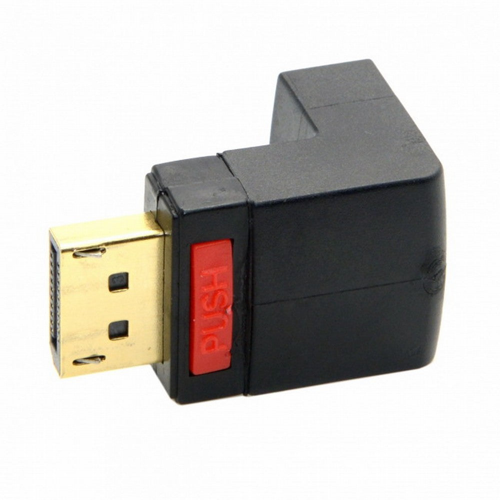 Chenyang Down Angled 90 Degree DisplayPort Male to Female Extension Adapter DP-016-DN