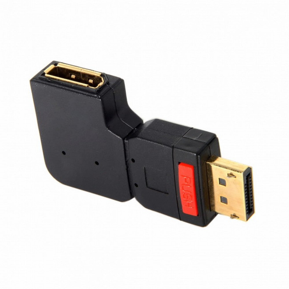 Chenyang Left Angled 90 Degree DisplayPort Male to Female Extension Adapter Standard DP 4K DP-016-LE