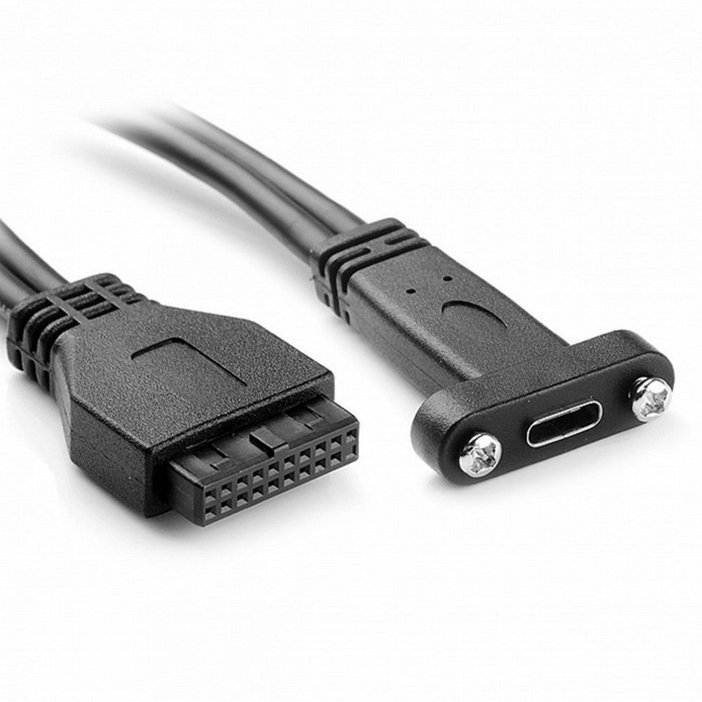 Chenyang Single Port USB 3.1 Type C USB-C Female to USB 3.0 Motherboard 19pin Header Cable 40cm UC-085