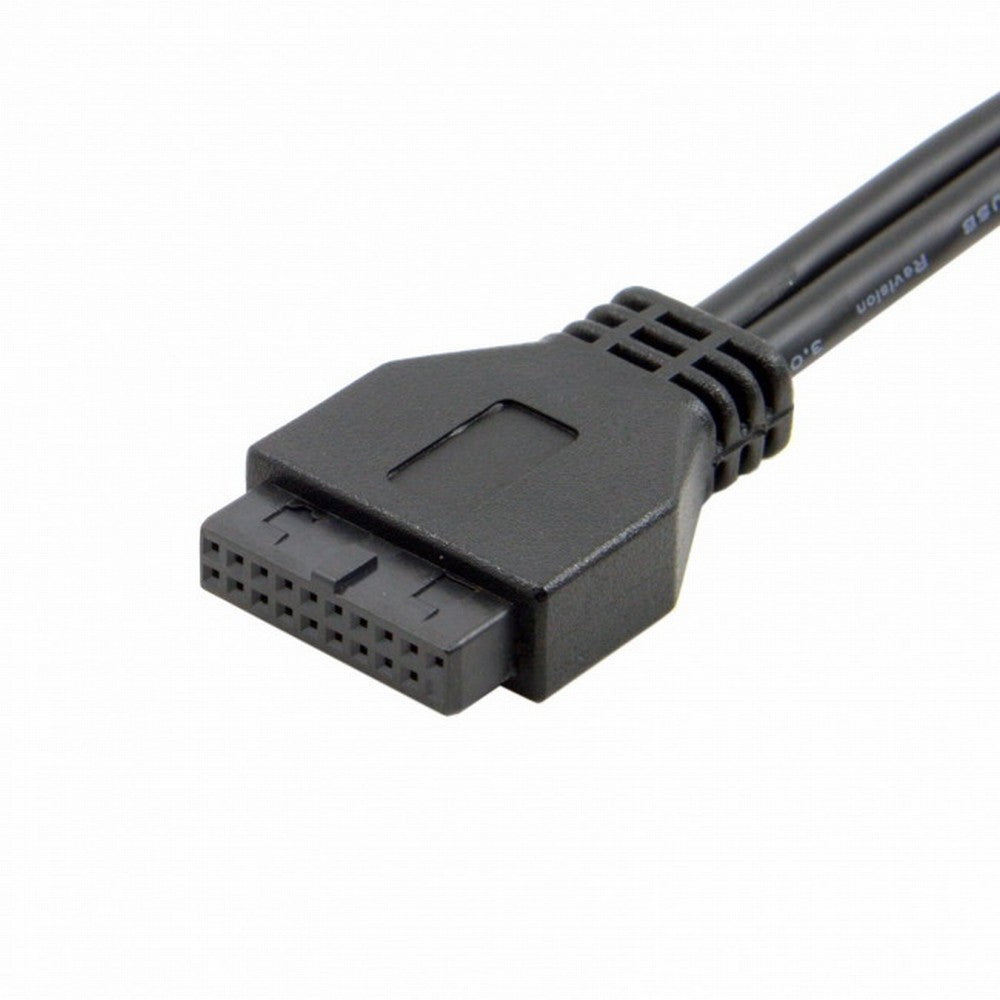 Chenyang Single Port USB 3.1 Type C USB-C Female to USB 3.0 Motherboard 19pin Header Cable 40cm UC-085