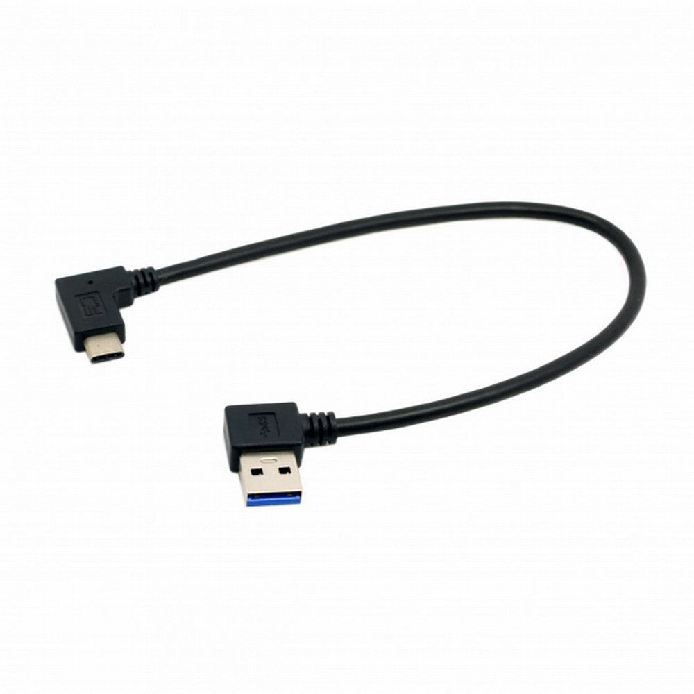 Chenyang Reversible USB 3.1 USB-C Angled to 90 Degree Left Angled A Male Data Cable for Laptop Tablet Mobile Phone UC-089-LE