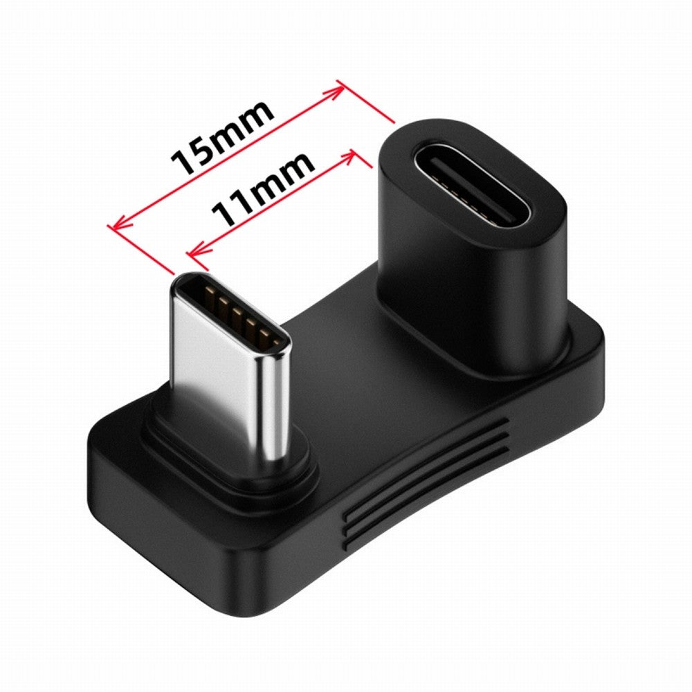 Chenyang 10Gbps USB3.1 Type C Male to Female Power Data Video Adapter Opposite U Shape Back Angled Compatible with Steam Deck Phone Laptop UC-068-OS