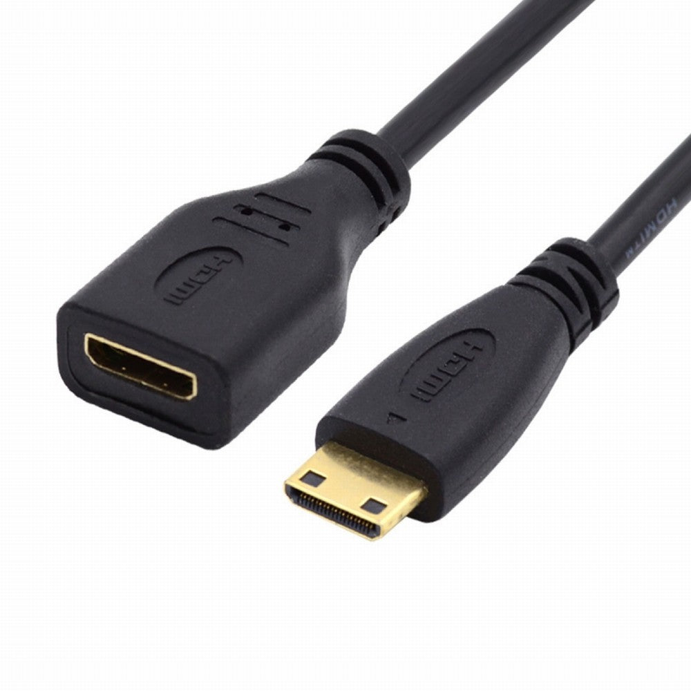 Chenyang 15cm Mini HDMI Type-C Socket Female to Mini HDMI Male Adapter Extension Cable for Camera HDTV 4K 1080P HD-014-CMCF