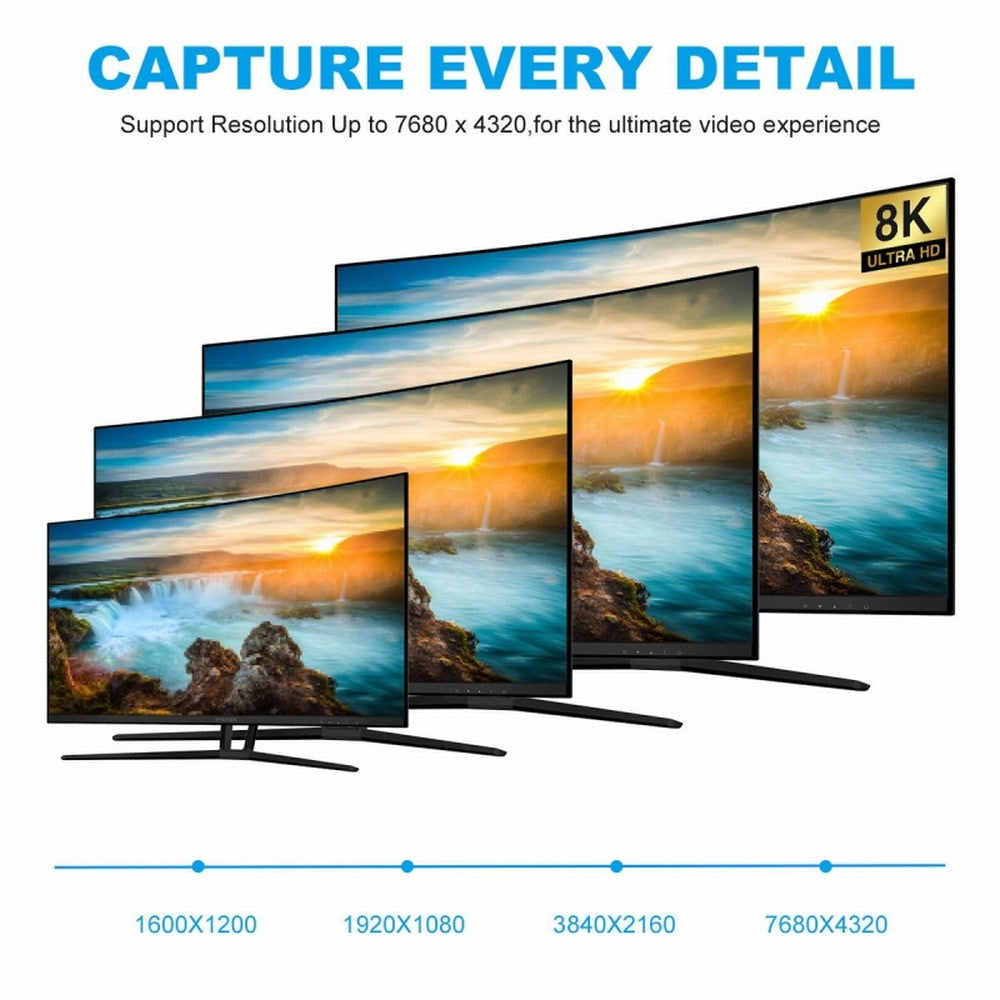 Chenyang DisplayPort 1.4 Male to Mini DP Female 8K 60hz Adapter Ultra-HD UHD 4K 144hz 7680*4320 for Video PC Laptop Monitor DP-036-8K04