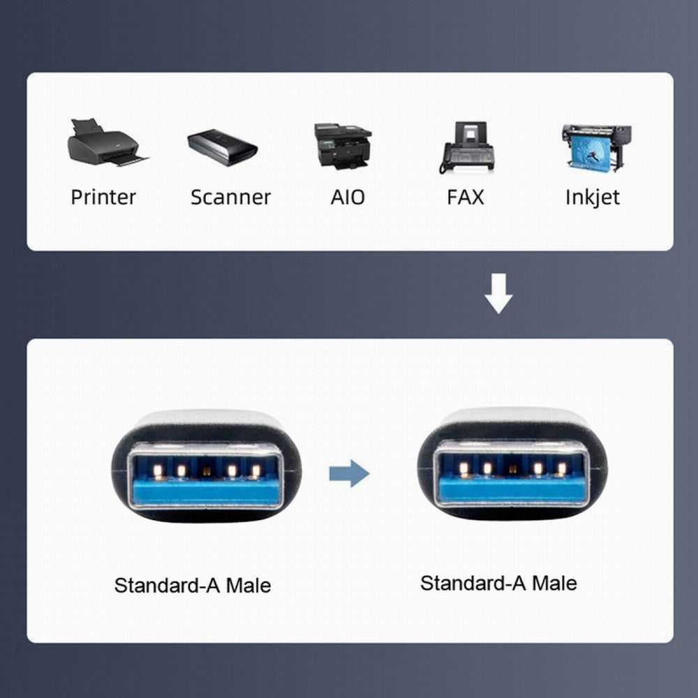 Chenyang Angled USB 3.0 Type-A Male to Straight 3.0 Type-A Male Data 5Gbps Cable 90 Degree Left Angled 40cm U3-069-LE