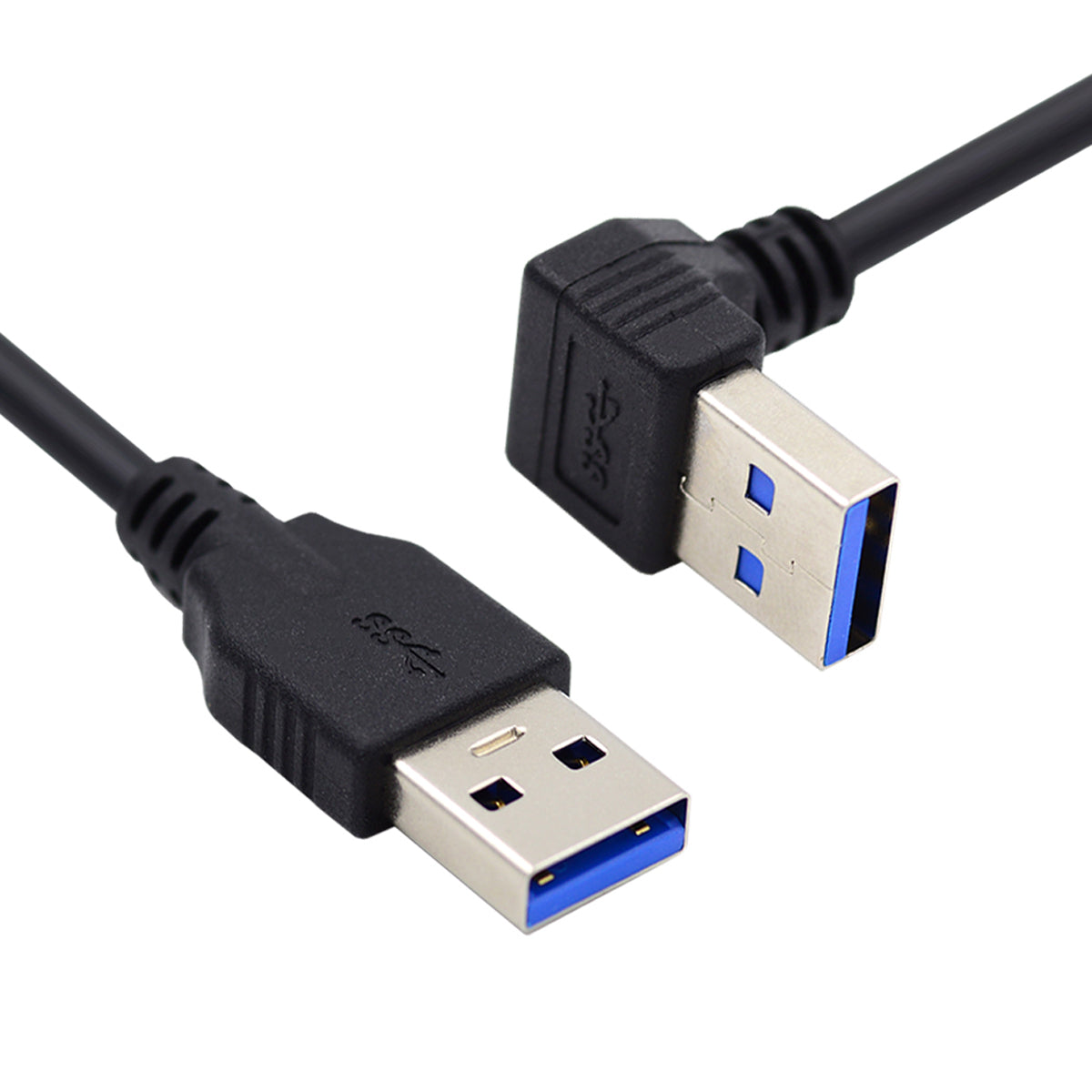 Chenyang Up Angled USB 3.0 Type-A Male to Straight 3.0 Type-A Male Data 5Gbps Cable U3-069-UP