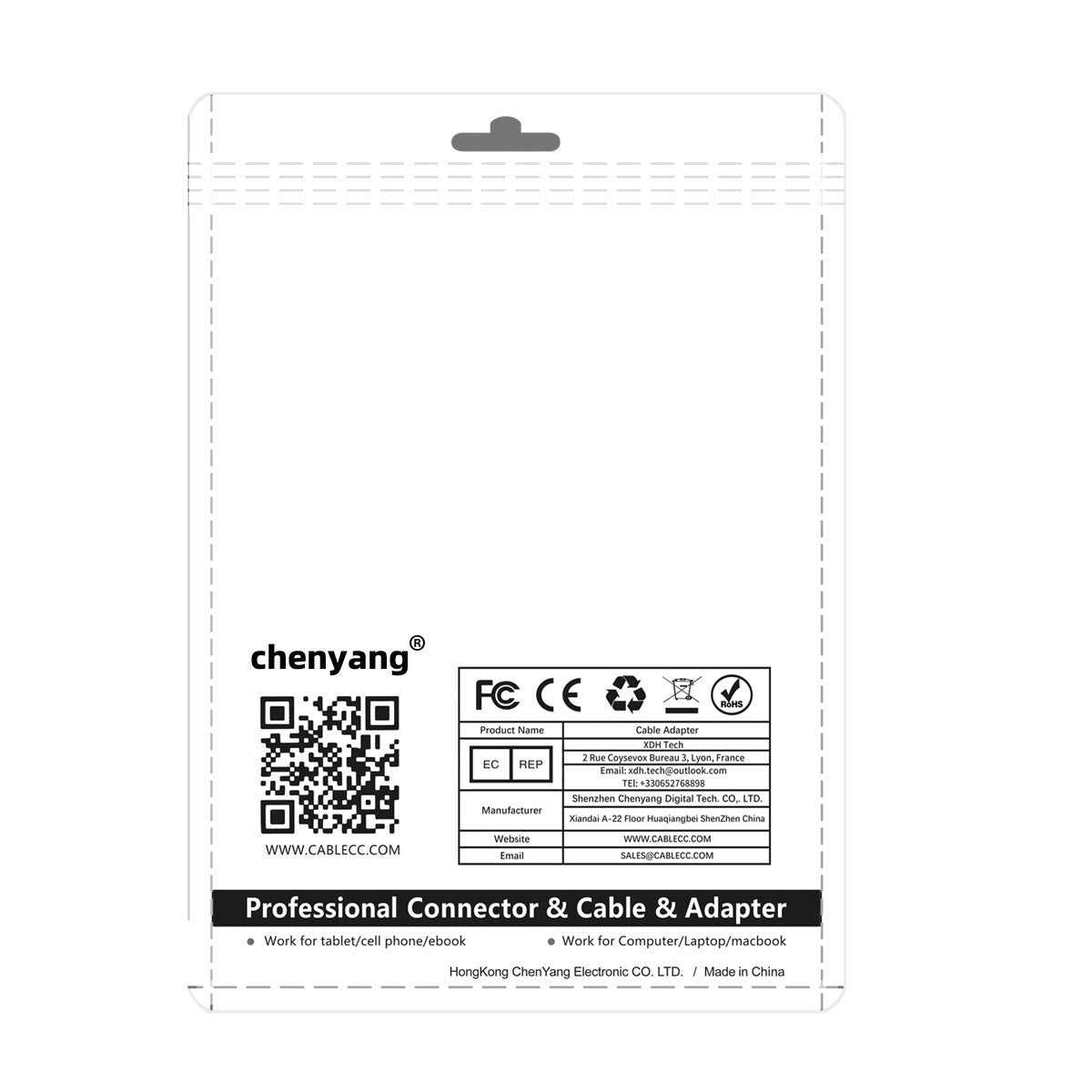 Chenyang Mini DisplayPort 1.4 Source to HDMI 2.0 Display 8K 60hz UHD 4K Mini-DP to HDMI Male Monitor Adapter Connector DP-055-MDP